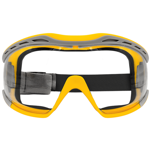 Zenport SG274 Safety Goggles Clear Lens, Flex Seal, Yellow, Yellow