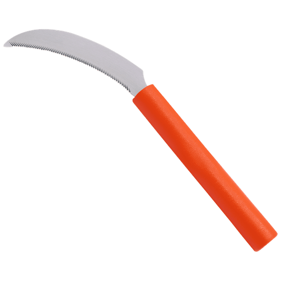 Zenport K206C Harvest Sickle Serrated, 4.3 Inch Stainless Steel Blade, Orange