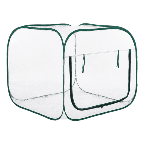 Zenport WS3241 Pop-Up Greenhouse (47.3"x47.3"x39.4"), Green