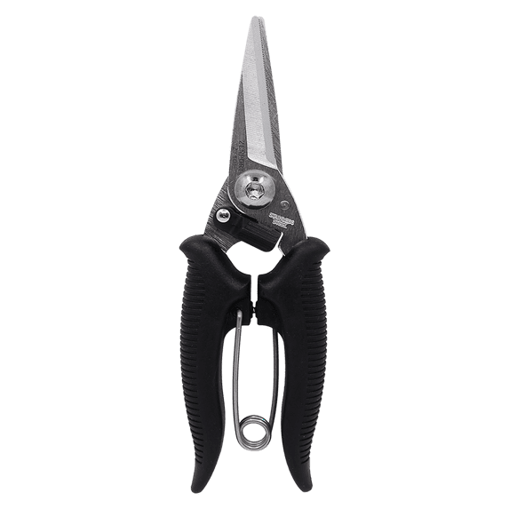 Zenport Z101 Lightweight, All Purpose Shears, Single Serrated Blade, 2 Inch Stainless Steel Blades, Black