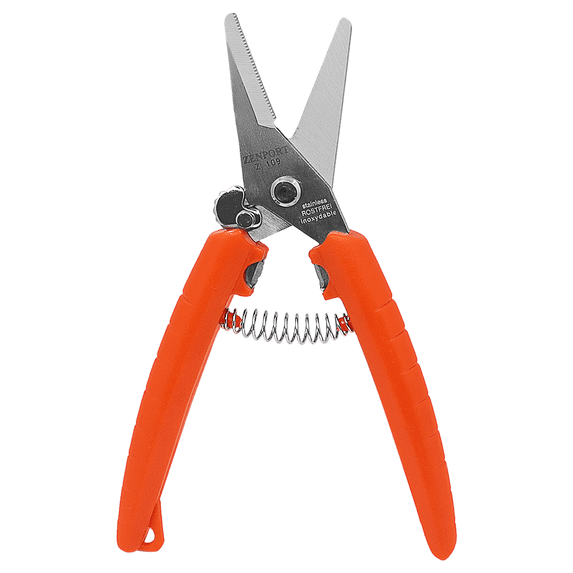 Zenport Z109 Floral Bunch Cutter Shear, 7.5-Inch, Orange - 3 Pack