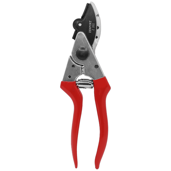Zenport Z202 Heavy Duty Pruner, Cut-n-Hold, 8-Inch, Red