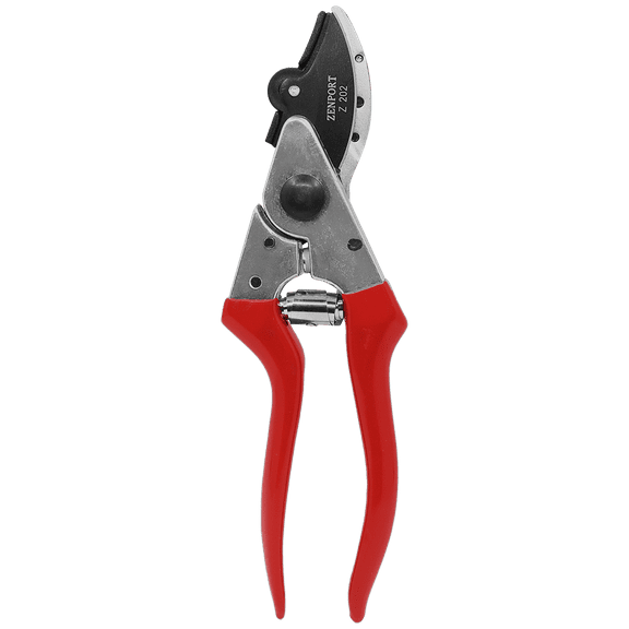 Zenport Z202 Heavy Duty Pruner, Cut-n-Hold, 8-Inch, Red - 3 Pack