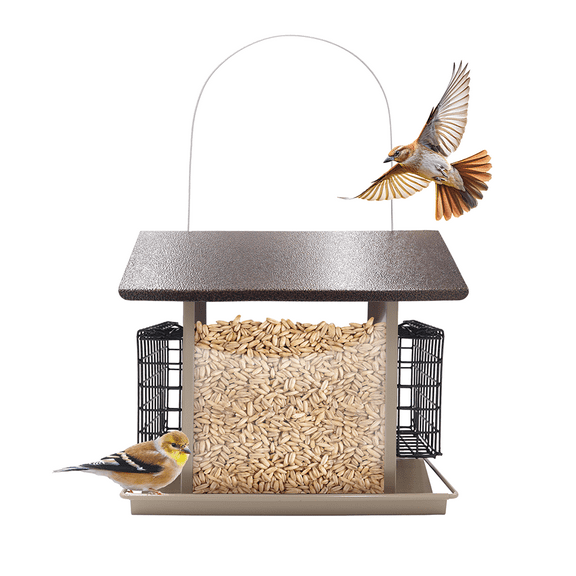 Zenport Z38073 Large Bird Hopper Feeder, Beige