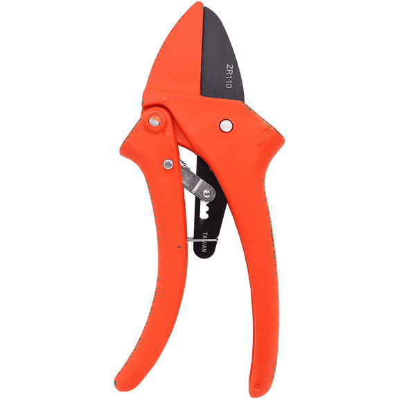 Zenport ZR110 Ratchet Standard, 7-Inch, 1.5 Inch Carbon Steel Blades, Orange