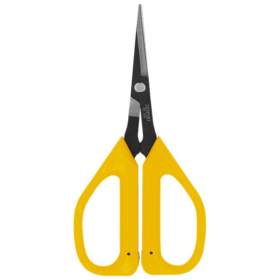 Zenport ZS109 Garden Scissors for Fruit, Grapes, and Trimming, 6.5-Inch, 1.4 Inch Carbon Steel Blades, Yellow