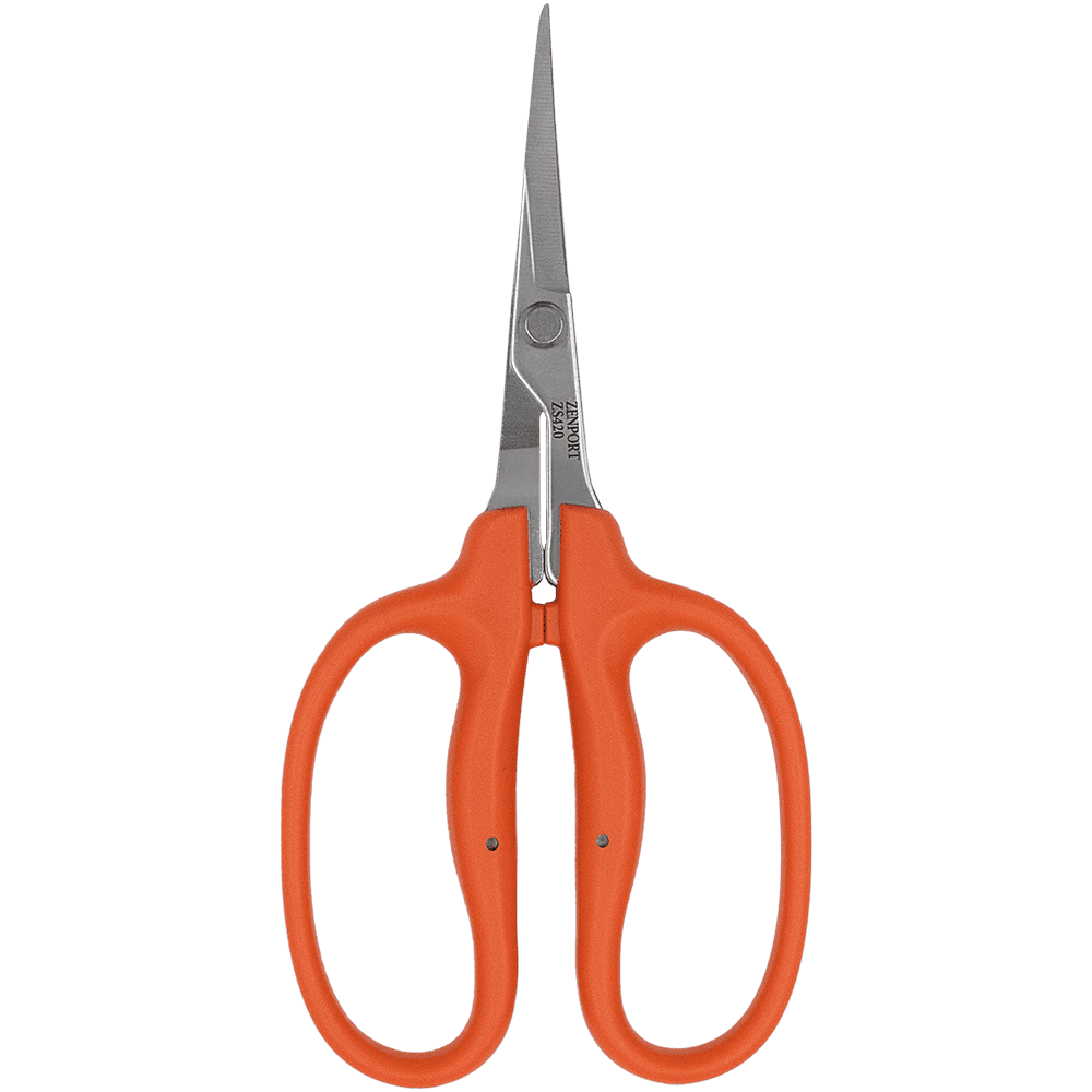 Zenport ZS420 Curved MasaMasa Trim Scissors, 1.4 Inch Stainless Steel Blades, Red
