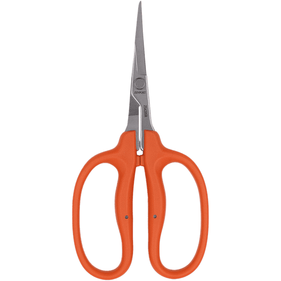 Zenport ZS420SR Fluorine Coated Curved Zen Masa Scissors, 1.4 Inch Stainless Steel Blades, Red - 3 Pack