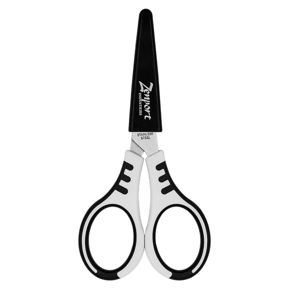 Zenport ZS421 Trimmer Bee Trim Scissors, 5.25-Inch, 2 Inch Stainless Steel Blades, Black/White - 10 Pack