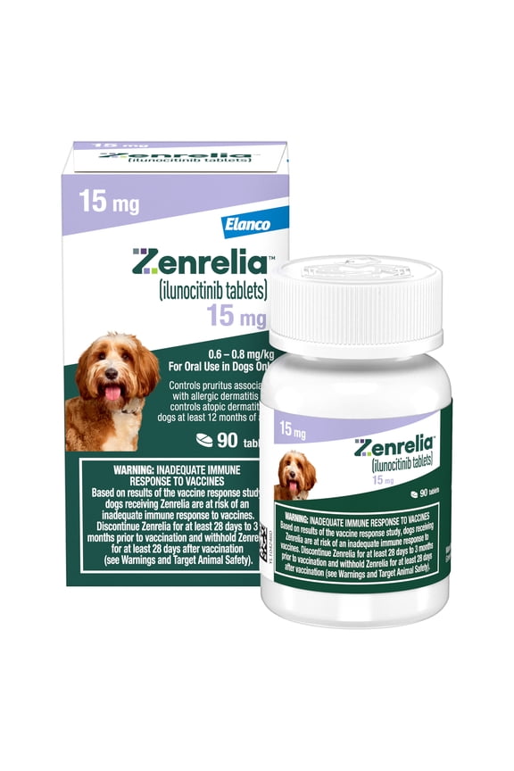 (Ilunocitinib Tablet) Once Daily Prescription Itch Relief for Dogs 15 mg