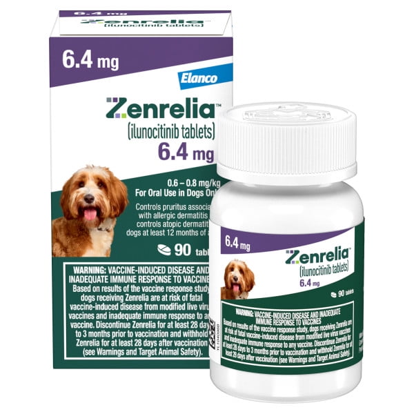 Zenrelia (ilunocitinib) tablets for Dogs, 6.4 mg