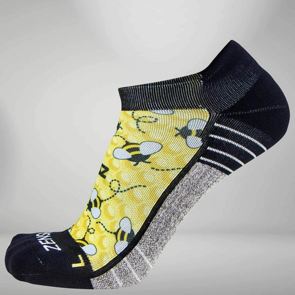 Zensah Bumblebees Socks (No Show) L / Yellow