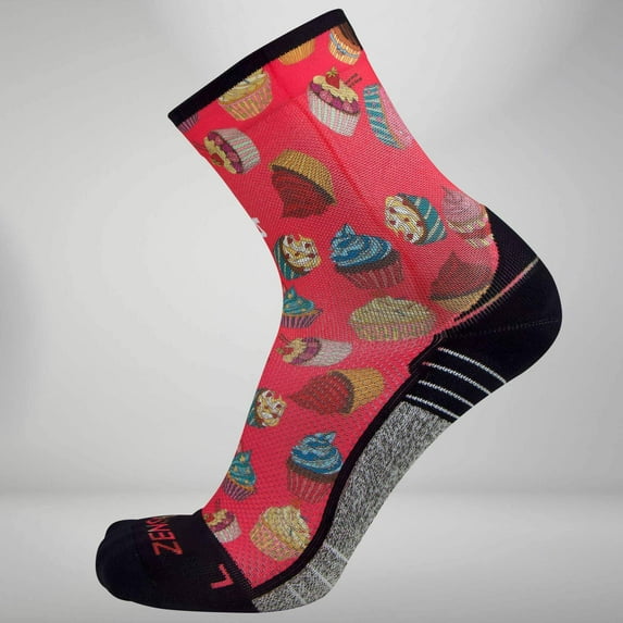 Zensah CUpcakes Socks (Mini Crew) S / Coral