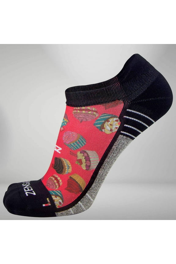 CUpcakes Socks (No Show) L / Coral