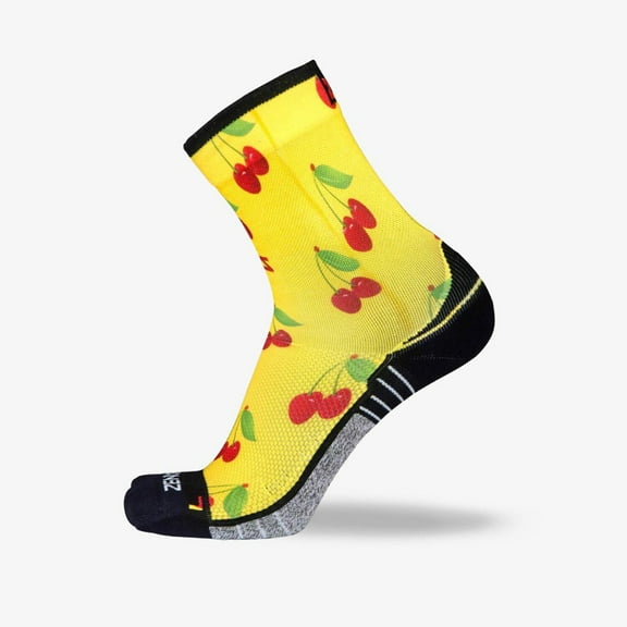 Zensah Cherries Socks (Mini-Crew) S / Yellow