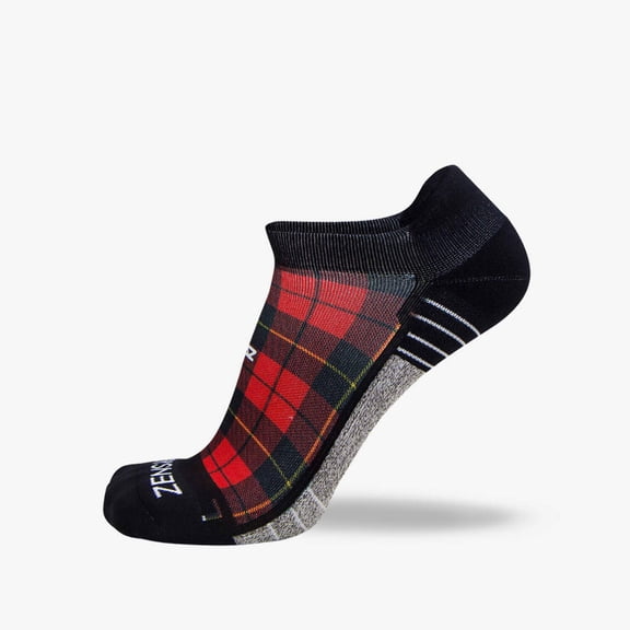 Zensah Classic Plaid Socks (No Show) L / Red