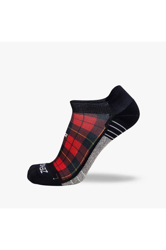 Classic Plaid Socks (No Show) L / Red