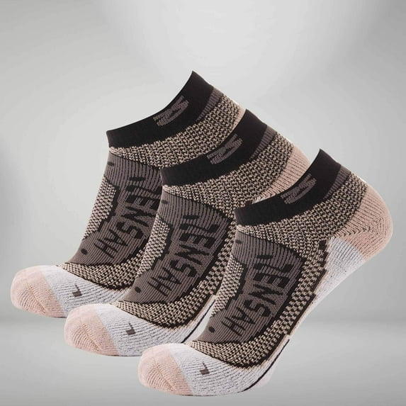 Zensah Copper Running Socks L / Slate 3 Pack