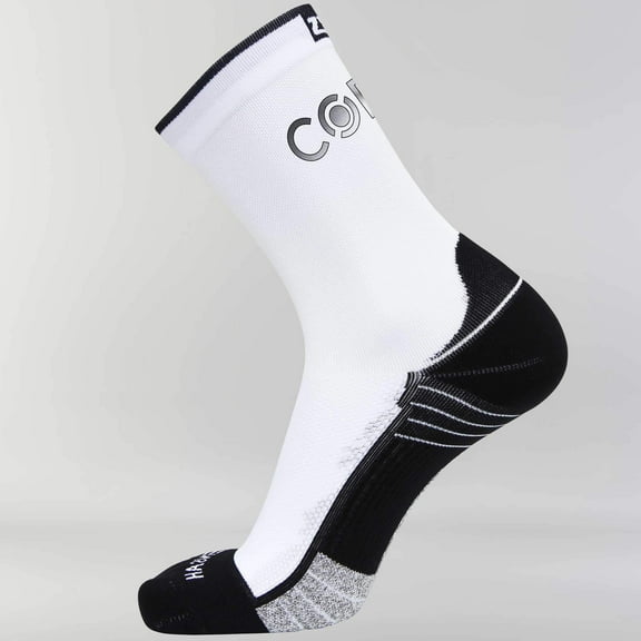Zensah Core T4 Performance Socks (Mini Crew) M / White