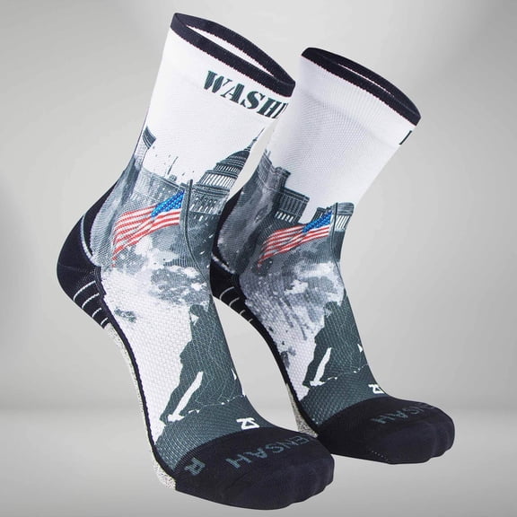Zensah DC Skyline Socks (Mini Crew) M / Greyscale