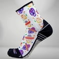 thumbnail image 1 of Zensah Day Of The Dead Doodle Socks (Mini Crew) S / White, 1 of 3