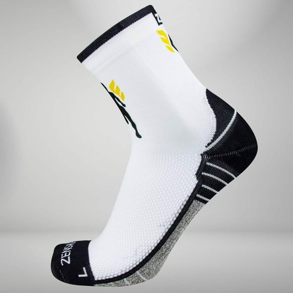 Zensah Dean Karnazes Socks (Mini Crew) M / White
