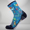 thumbnail image 1 of Zensah Dinosaurs Socks (Mini Crew) M / Teal, 1 of 4