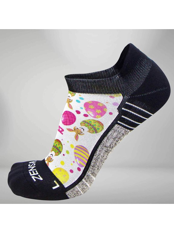 Easter Eggs Socks (No Show) M / White