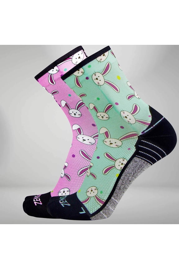 Zensah Easter Socks (Mini Crew) L / Mix Lavender-Mint