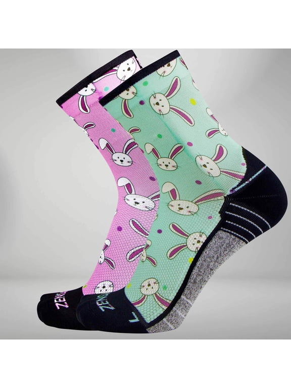 Zensah Easter Socks (Mini Crew) L / Mix Lavender-Mint