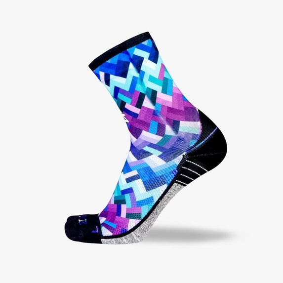 Zensah Geo Socks (Mini Crew) L / Geo Waves