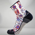 thumbnail image 1 of Zensah Independence Doodle Socks (Mini Crew) M / White, 1 of 3