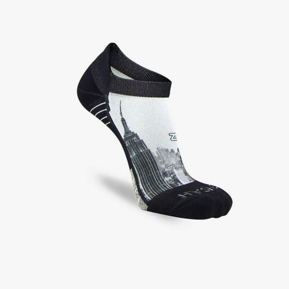 Zensah NYC Empire State Socks (No Show) S / Greyscale