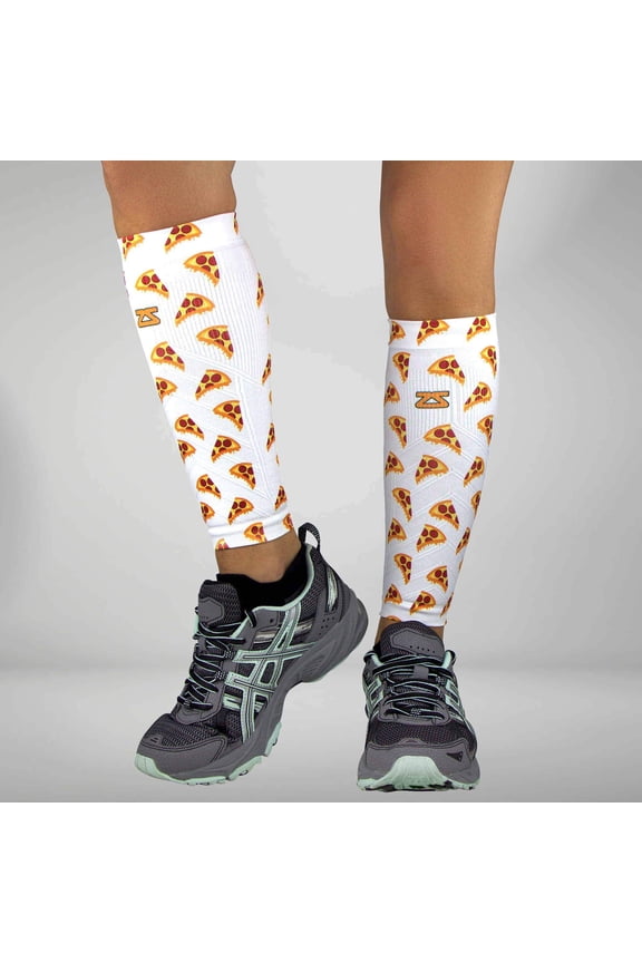 Pizza Compression Leg Sleeves L/XL / White