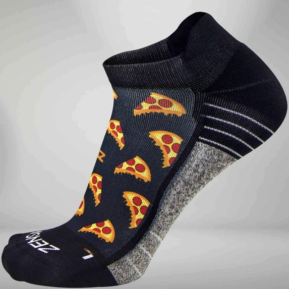 Zensah Pizza Socks (No Show) L / Navy