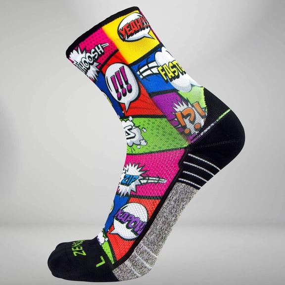 Zensah Pop Art Socks (Mini Crew) L / Multi