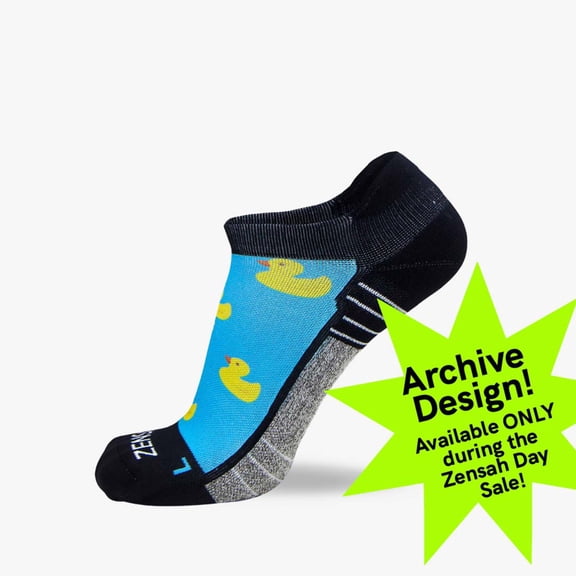 Zensah Rubber Ducky Socks (No Show) M / Aqua