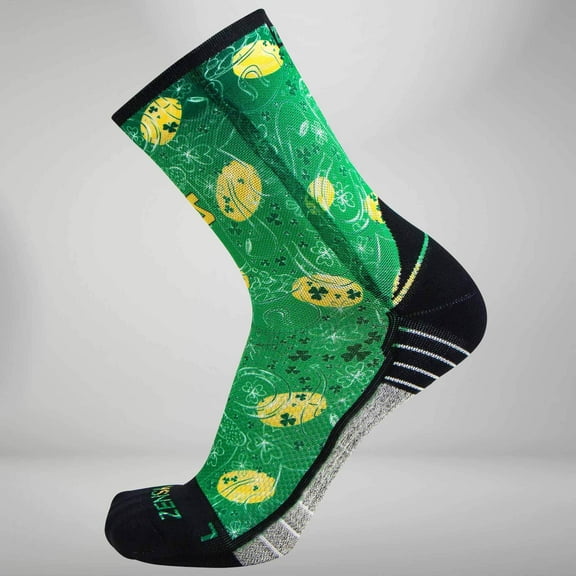 Zensah St Patrickss Doodle Socks (Mini-Crew) S / Green