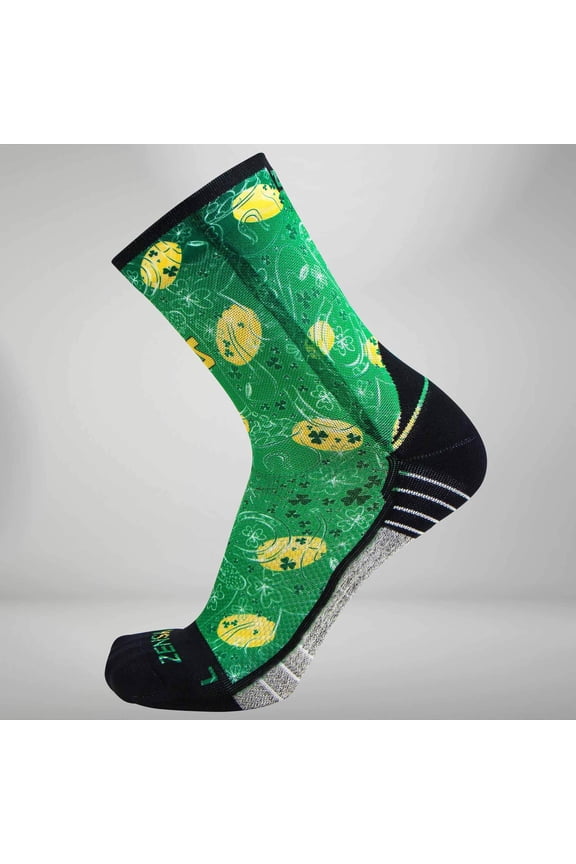 St Patrickss Doodle Socks (Mini-Crew) XL / Green