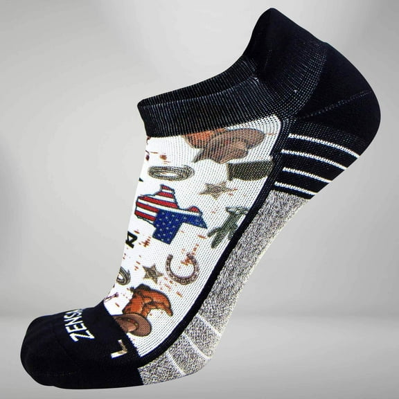 Zensah Texas Collage (No Show) S / White