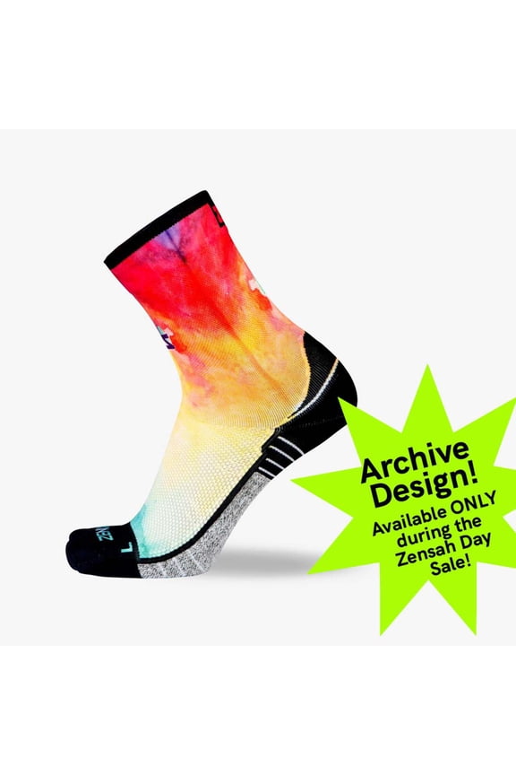 Watercolor Socks (Mini Crew) M / Yellow/Red