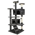 thumbnail image 1 of Zenstyle 53-in Cat Tree & Condo Scratching Post Tower, Dark Gray, 1 of 14