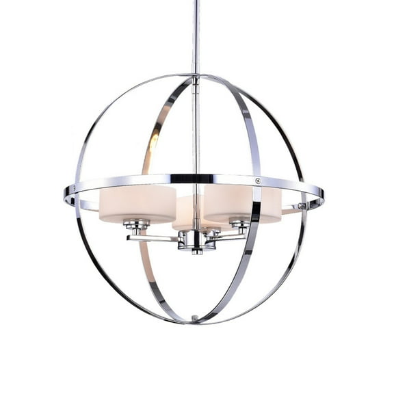 Zenta Chrome 16-inch Round Pendant