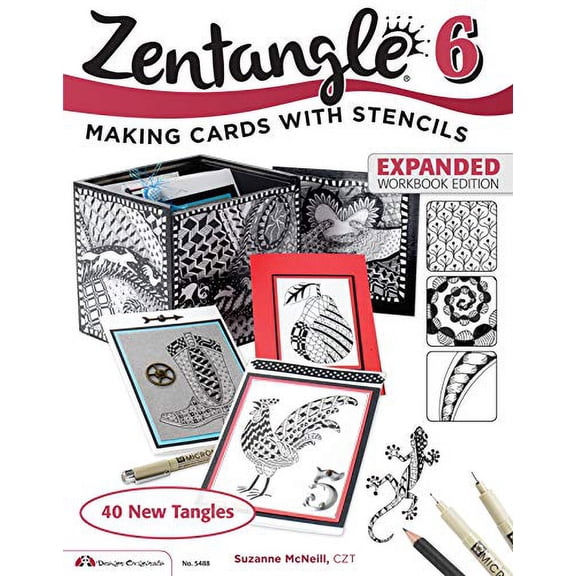 Pre-Owned Zentangle 6, Expanded Workbook Edition : Making Cards with Stencils (Paperback) 9781574219531