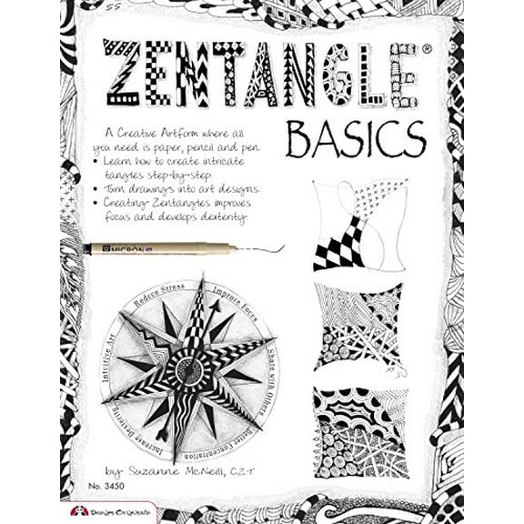 Pre-Owned Zentangle Basics: A Creative Art form Where All You Need Is Paper Pencil & Pen (Design Originals) 25 Basic Tangles Step-by-Step; Turn Drawings into A... (Paperback) 157421327X 9781574213270