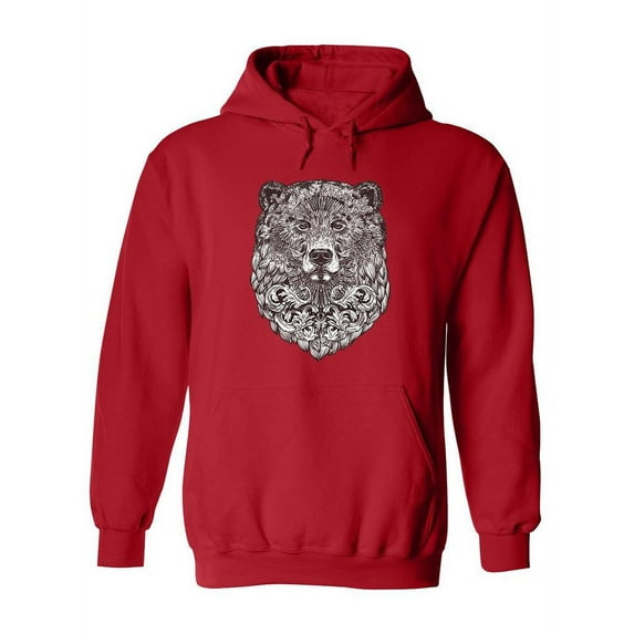 Zentangle Bear Head Hoodie Women -Image by Shutterstock, Female x-Large