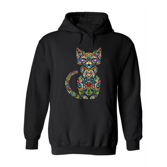 Zentangle Cat Hoodie Women -Image by Shutterstock, Female Small