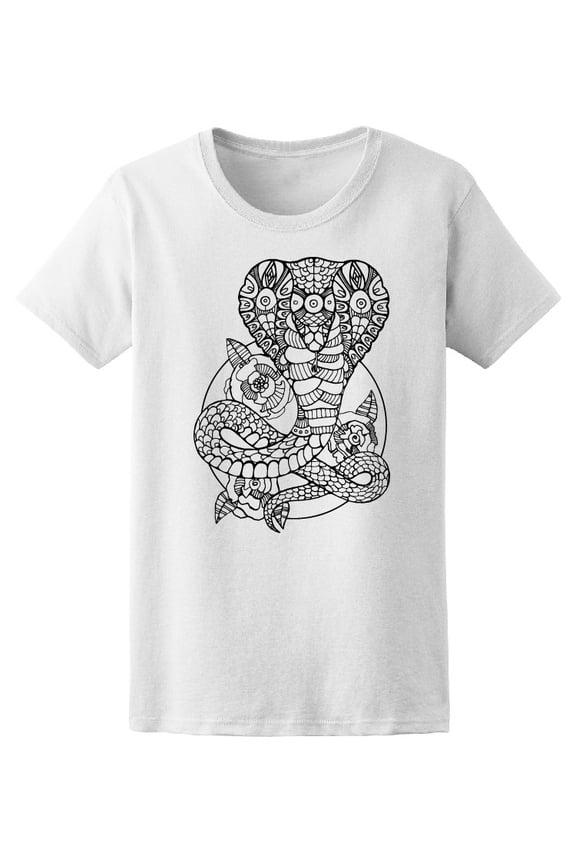 Zentangle Cobra  T-Shirt Men -Image by Shutterstock, Male Small