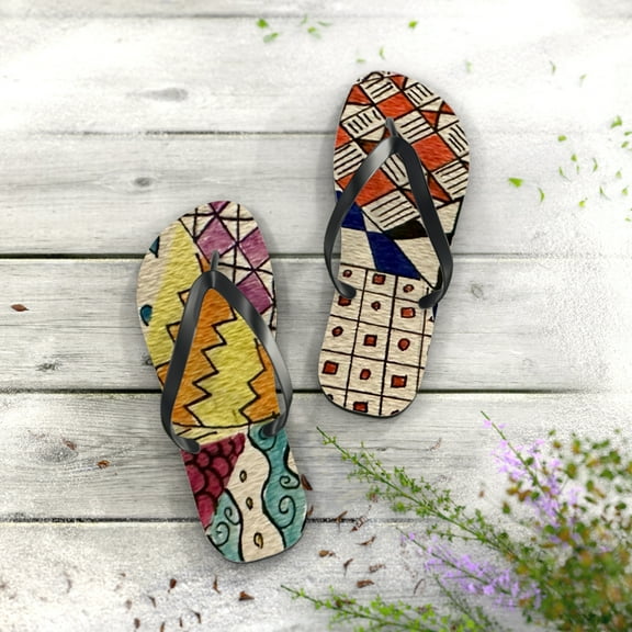 Zentangle Flip Flops