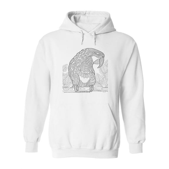 Zentangle Parrot Design Hoodie Women -Image by Shutterstock, Female XX-Large